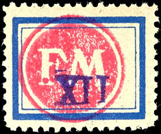 3273 5 - XII Pfg Gebührenzettel, Doppelrahmen 22 X 17 Mm, 4 Werte Komplett, Tadellos Ungebraucht Mit Originalgummierung, - Fredersdorf-Vogelsdorf