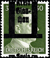 3302 30 Pfg Hitler Mit Deutlich Vertikal Bis In Die Zähnung Verschobenem Aufdruck, Tadellos Postfrisch, Dekorativ Und Se - Glauchau