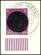 3309 7 Pfg. Hitler, Unterrandstück Mit Lokaler Schwärzung Auf Briefstück Mit Stempel "GRABOW C", Tadellos, Signiert Stur - Autres & Non Classés