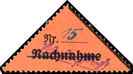 3326 15 Pfg. Schwarz Auf Bräunlichrot, "Nachnahme" In Fraktur, Gezähnt, Ungebraucht, Pracht, Signiert Richter, Katalog:  - Grossraeschen