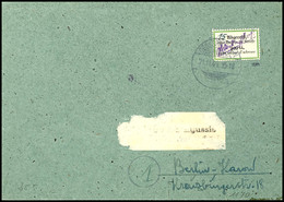 3337 15 Pfg Gebührenzettel Mit Inschrift "Abgereist , Ohne Angabe Der Adresse - Parti, Sans Laiser D'adresse", Auf Phila - Grossraeschen