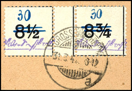 3345 15 Pfg. Rot Auf Uhrzeitklebezettel Im Waagerechten Zwischenstegpaar Auf Briefstück, Tadellos, Signiert Richter Und  - Grossraeschen