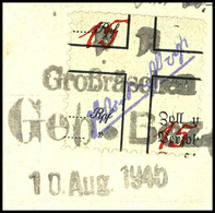 3351 15 Pfg. Rot Auf Zollformular Mit Zwei Wertangaben Auf Briefstück Mit übergehendem Notstempel, Tadellos, Signiert St - Grossraeschen