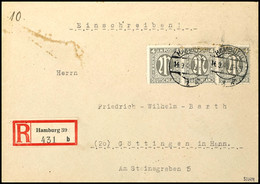 3418 R-Zettel "Hamburg 39" Und Frankatur 3 Werte 4 Pfg AM-Post Auf Brief Mit Entwertung "Hamburg 1 14.9.46" Nach Götting - Autres & Non Classés