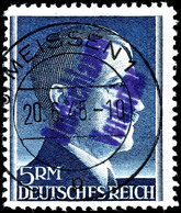 3478 2 M. - Bis 5 M. Hitler In Zähnung A Mit Handstempel-Aufdruck, Sauber Gestempelt, Tadellos, Signiert Sturm, Katalog: - Meissen