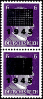 3521 6 Pfg Hitler Lebhaftblauviolett, Senkrechtes Paar, Obere Marke Mit Gitter-, Untere Mit Blockaufdruck, Tadellos Post - Autres & Non Classés