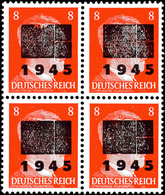 3524 8 Pfg Hitler Mit Aufdruck In Type IIb, Viererblock, Tadellos Postfrisch, Gepr. Richter Und Sturm BPP, Mi. 300.-, Ka - Other & Unclassified