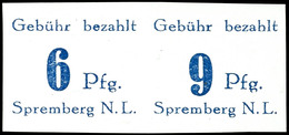 3590 6 Pfg. Freimarke Ungezähnt Mit Abart "Wertziffer Kopfstehend (9)" Im Waagerechten Paar Mit Normalmarke, Postfrisch, - Spremberg