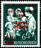 3611 2 M. Auf 6 Pfg. Mit Aufdruck-Abart "Aufdruck Rot Statt Gold", Postfrisch, Tadellos, U.a. Doppelt Signiert Sturm, 30 - Other & Unclassified