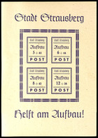 3615 Blockausgabe Wiederaufbau, Type I, Auf Geklebter Papierbahn, Tadellos Postfrisch, Zwei Kleine Eckbüge Rechts Und Mi - Other & Unclassified