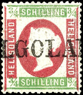 3737 3/4 Sch. Hellgrün/rosa, Farbfrisches Exemplar Mit Klar Und Zentrisch Geradeaufsitzendem L1 "HELGOLAND" (Type II Ohn - Heligoland