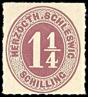 3819 1 1/4 Schilling Mattlila, Farbfrisches Und  Tadellos Durchstochenes Kabinettstück, Postfrisch, Fotobefund Moeller B - Schleswig-Holstein