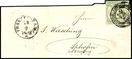 3847 1 Kr. Gelblichgrün, Normales Papier, Als Portorichtige Einzelfrankatur Auf Streifband, Mit Vierringstempel "220" (g - Autres & Non Classés