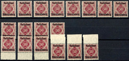 3887 50 Pfg Volksstaat Württemberg, 18 Stück Tadellos Postfrisch, Je Tiefst Gepr. Winkler BPP, Mi. 270.-, Katalog: 143b( - Autres & Non Classés