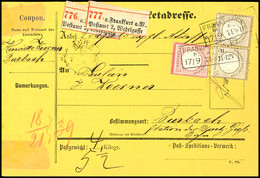 3952 18 Kreuzer Ockerbraun, Kleiner Schild Als Waagerechtes Paar In Mischfrankatur Mit 3 Kreuzer Rötlichkarmin, Großer S - Autres & Non Classés