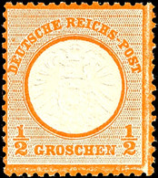 3967 1/2 Gr. Großer Schild, Postfrisch, Kabinett, Unsigniert, Mi. 180,-, Katalog: 18 ** - Autres & Non Classés
