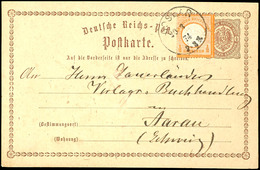 3970 ½ Gr. Orange Als Zusatzfrankatur Auf GA-Karte ½ Gr. Von "GOSLAR 29 3 74" Nach Aarau/Schweiz, Katalog: 18,P1 BF - Autres & Non Classés