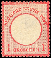 3975 1 Gr. Karmin Mit Deutlich Ausgeprägter Papierfalte, Ungebraucht, Tadellos, Fotobefund Krug BPP, Katalog: 19 * - Autres & Non Classés