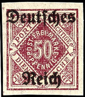 4418 5 - 50 Pfg. Ungezähnt, Ungebraucht, Doppelt Signiert Klinkhammer BPP, Mi. 450.-, Katalog: 52/56U * - Autres & Non Classés