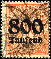 4447 800 Tsd. Auf 30 Pfg Mit Wz. 1, Tadellos Gestempelt, Gepr. Ritter, Infla Oechsner BPP, Mi. 400.-, Katalog: 95Y O - Autres & Non Classés