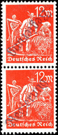 4517 12 M., Aufdrucktype II, Senkr. Paar, Bei Oberer Marke Aufdruck Kopfstehend, Tadellos Postfrisch, Kurzbefund Weinbuc - Autres & Non Classés