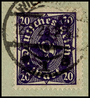 4520 20 M. Posthorn, Kopfstehender Aufdruck, Aufdrucktype II, Tadelloses Briefstück, Kurzbefund Weinbuch BPP, Katalog: 1 - Autres & Non Classés