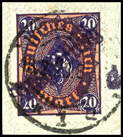 4524 20 M., Aufdrucktype II Doppelt, Tadelloses Briefstück, Kurzbefund Weinbuch BPP, Katalog: 13IIaDD BS - Autres & Non Classés