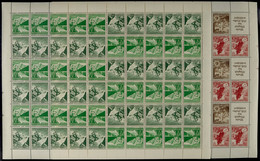 4592 WHW 1938 Ostmark, 2 Markenheftchenbogen Postfrisch, 3+12 Pf. Mit Formnummer 1, Mi. 680.-, Katalog: MHB63/64 ** - Autres & Non Classés