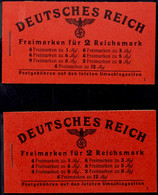 4602 Markenheftchen Hitler Mit Reklameseite 1 Und 3, Postfrisch, Mi. 290.-, Katalog: MH48.1,3 ** - Postzegelboekjes
