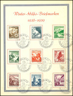4699 1938, "Winter- Hilfs- Briefmarken 1938 - 1939", WHW-Gedenkblatt Mit Entspr. MiNr. 675/83 Und SST Berlin C2 Vom 21.1 - Autres & Non Classés