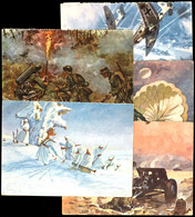 4721 Lot Von 5 Ungebrauchten Color Ansichtskarten Vom Kriegsopfer Wandkalender, Dabei Stukas Vernichten Einen Eng. Gelei - Autres & Non Classés