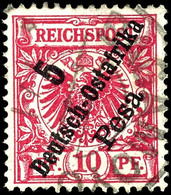 4881 5 Pesa Auf 10 Pfg Krone/Adler, Lebhaftlilarot (UV Rot), Plattenfehler III "P Der Rechten Wertangabe PF Mit Kurzem F - Afrique Orientale