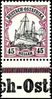 4898 45 Heller Mit Aufdruck "G.R. MAFIA" In Schwärzlichviolett Tadellos Postfrisch Vom Unterrand, Tiefst Gepr. Georg Büh - German East Africa