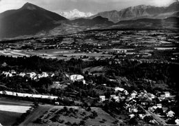 Bonne Sur Menoge Vue Generale Aerienne Dans Le Fond Le Mont Blanc Circulee En 1957 - Bonne