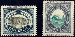 5033 10 F/Pf. Und 20 F/Pf. Mit Dunkelblauviolettem Kontrolleindruck, Tadellos Ungebraucht, Gepr. Petriuk ZPF, Mi. 300.-, - Autres & Non Classés