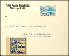 5063 60 Pfg. Freimarke Mit Stempel "BRADEGRUBE 2.12.21" Auf Firmenvordruckbrief "Fürstlich Plessische Miedziankitfarbrik - Autres & Non Classés