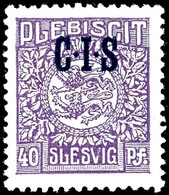 5078 40 Pfg Dienstmarke Mit Plattenfehler " 'V' In 'SLESVIG' Verstümmelt", Tadellos Postfrisch, Unsigniert, Eine Sehr Se - Autres & Non Classés