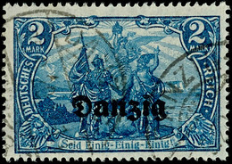 5084 2 M. Blau Mit Urmarkenplattenfehler II, Tadellos Gestempelt, Gepr. Soecknick BPP/Infla, Mi. 260,-, Katalog: 11II O - Autres & Non Classés