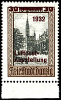 5126 10 + 10 Bis 30 + 30 ""Luftpostausstellung LUPOSTA 1932", Kompletter Satz Zu 5 Werten Je Vom Unterrand (10 + 10 Und  - Autres & Non Classés