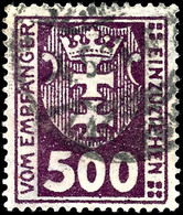 5143 500 Pf. Kleines Wappen, Tadellos, Gestempelt, Gepr. Infla/Gruber BPP, Katalog: 19Y Oo - Other & Unclassified