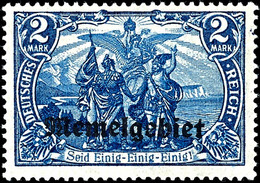 5157 2 Mark Deutsches Reich Mit Aufdruck "Memelgebiet", Schwärzlichblau, Tadellos Ungebraucht, Gepr. Klein VP, Mi. 250.- - Klaipeda 1923