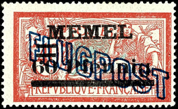 5165 60 Pf Auf 40 C. Flugpost Mit Nachgezogenen Druckbuchstaben, Tadellos Ungebraucht, Gepr. Huylmans BPP, Mi. 100.-, Ka - Memel (Klaïpeda) 1923