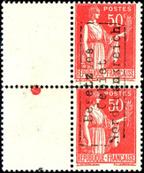 5438 50 C. Freimarken Als Senkr. Paar Mit Aufdruck In Type II, Links Anhängende Leerfelder, Tadellos Postfrisch, Fotoatt - Autres & Non Classés