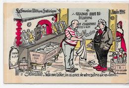 Delcampe - CPA FLEURY La Semaine Politique Satirique 1906 Non Circulé Marianne Pain Boulangerie Maçonnique - Philosophie