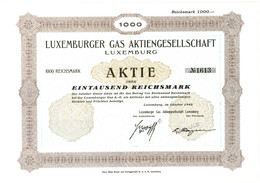 5547 1942, Aktie über 1.000 RM Der Luxemburger Gas AG, Luxemburg - Luxembourg