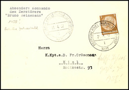 5621 1938, Marineschiffspost-Stpl. DEUTSCHE KRIEGSMARINE Nr. 11 Vom 21.4.32 Auf Textloser Postkarte Mit Falscher Einstel - Autres & Non Classés