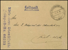 5630 1939, Feldpost-Dienstbrief Mit Marineschiffspost-Stpl. DEUTSCHE KRIEGSMARINE - SCHIFFSPOST Nr. 3 Vom 7.11.39 Sowie  - Autres & Non Classés