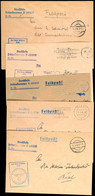 5638 1939/40, 5 Feldpost-Dienstbriefe Mit Brief-Stpl. "Frei Durch Ablösung Reich" Und Dienst-Stpl. Feldpost-Nr. M 09909  - Autres & Non Classés