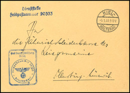 5652 1940, 9 Feldpost-Dienstbriefe Von Januar Bis Mai 1940 Mit Brief-Stpl. "Frei Durch Ablösung Reich" Und Dienst-Stpl.  - Autres & Non Classés