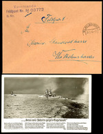 5656 1940, Feldpost-Dienstbrief Mit Aufgabe-Stpl. WILHELMSHAVEN 1 Vom 28.2.40 Und Dienst-Stpl. Feldpost-Nr. M 03772 = Ze - Autres & Non Classés